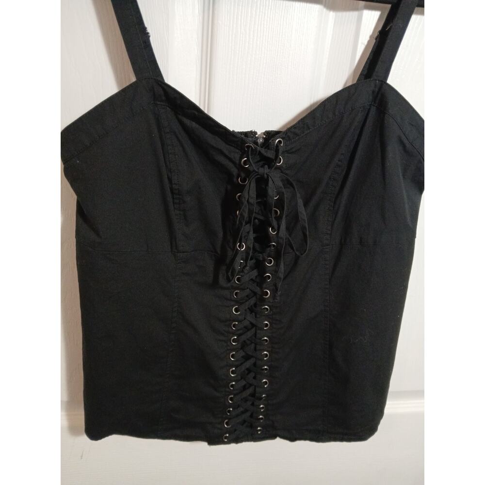 Torrid Corset Cosplay Goth Black Back Zip Whimsigoth Sz 00 MED